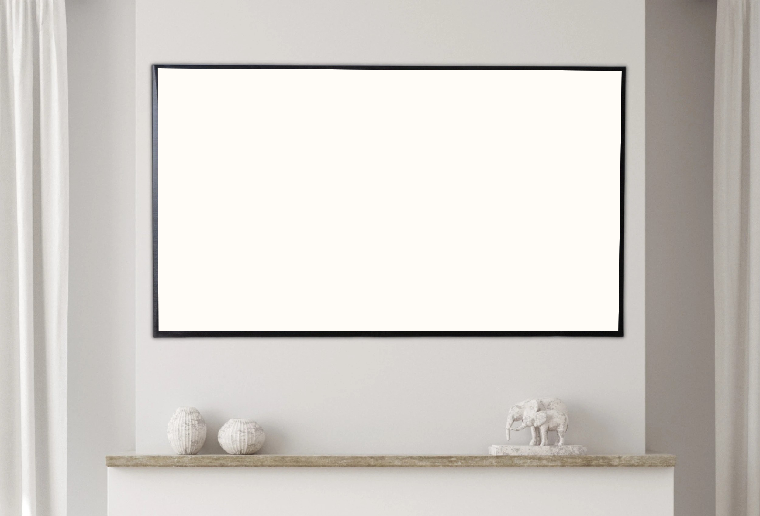 Straight wall centered artwork